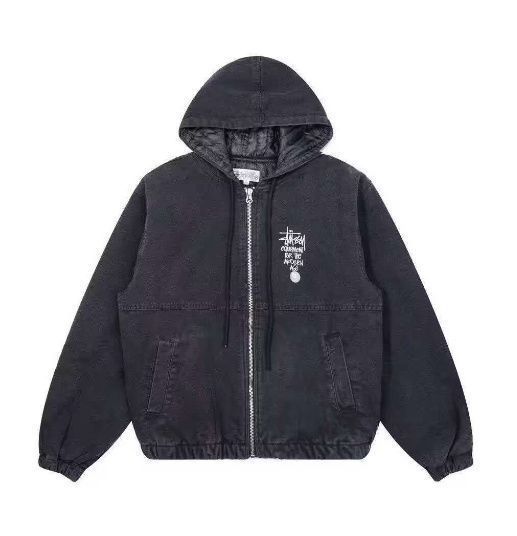 ステューシー Stussy キャンパス カジュアル ジャケット CANVAS INSULATED WORK JACKET デニムジャケット 厚手 綿  クラシック ブラック パープル アウトレット - メルカリ