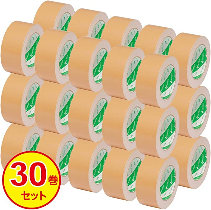 ニチバン 布テープ 50mm×25m巻 30巻 102N2-50AZ30P 黄色 - 4
