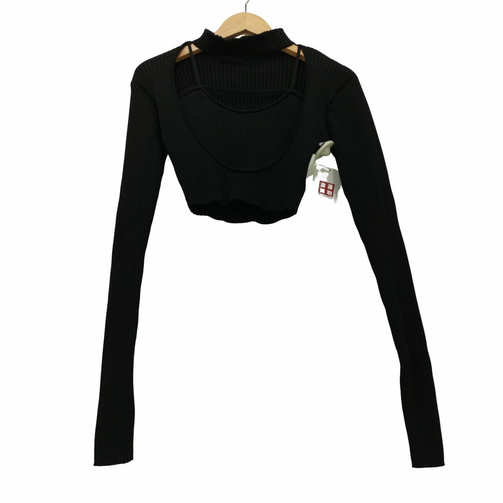 メルトザレディ Melt the lady round cut layered knit tops 