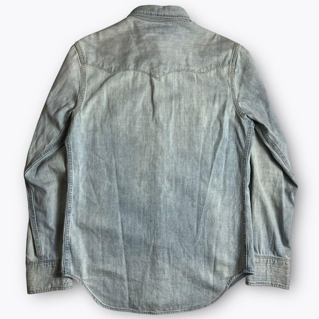 RRL ウォッシュ加工 デニムウエスタンシャツ スナップボタン 2000000021423