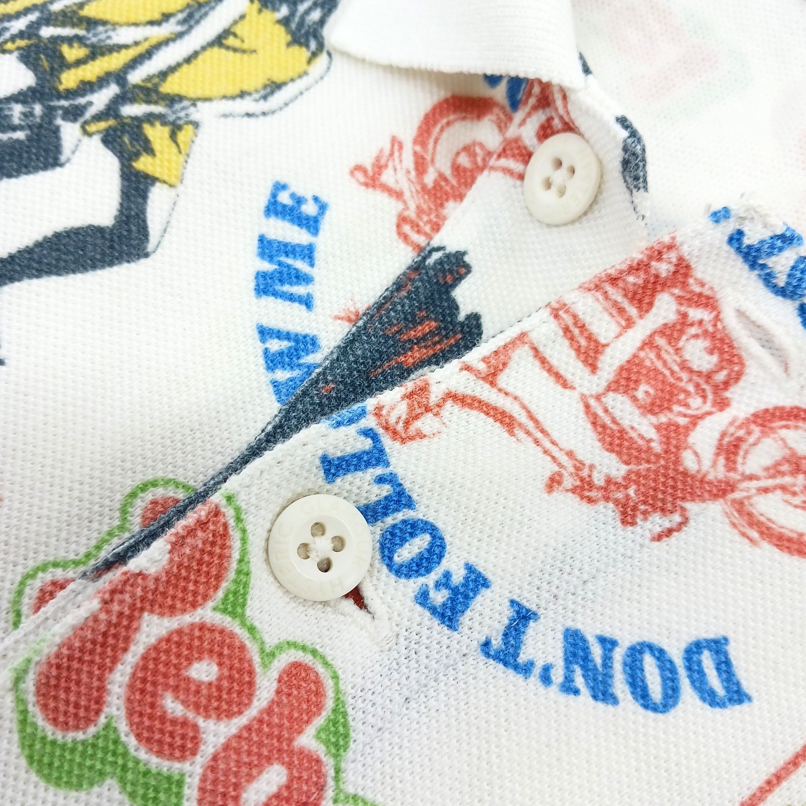 【チックル】ヒステリックグラマー　半袖ポロシャツ　ヒスガール　総柄　M HYSTERIC GLAMOUR ヒステリックグラマー 歴代ガール ヒスガール