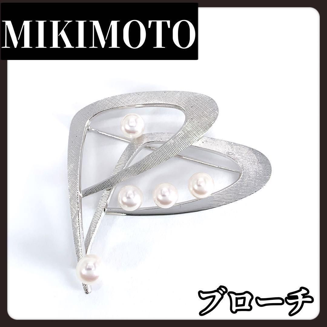MIKIMOTO ミキモト ショップ パール デザイン ブローチ シルバー