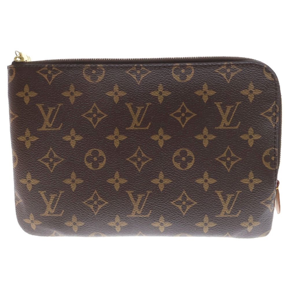 LOUIS VUITTON (ルイヴィトン) モノグラム エテュイヴォワヤージュPM セカンドバッグ ポーチ ブラウン M44191