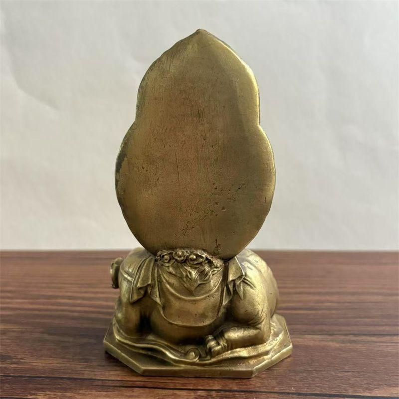 銅器 仏像 普賢菩薩像乗白象 銅製品 工芸品 置物 普賢菩薩が白象に乗っている仏像「普賢菩薩騎象像」が1/10サイズ