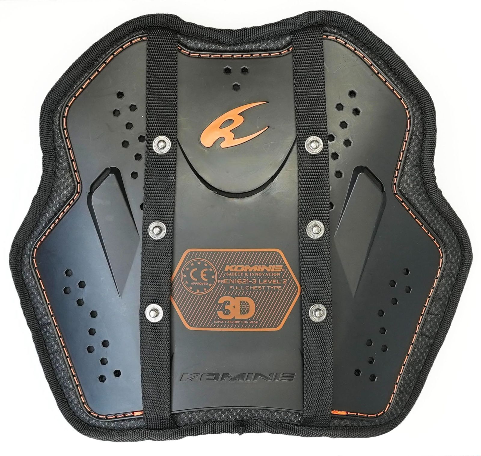 Free Size_スナップボタン付き コミネ(KOMINE) バイク用 SK-840 CEレベル2インナーチェストアーマーマルチ Black Free