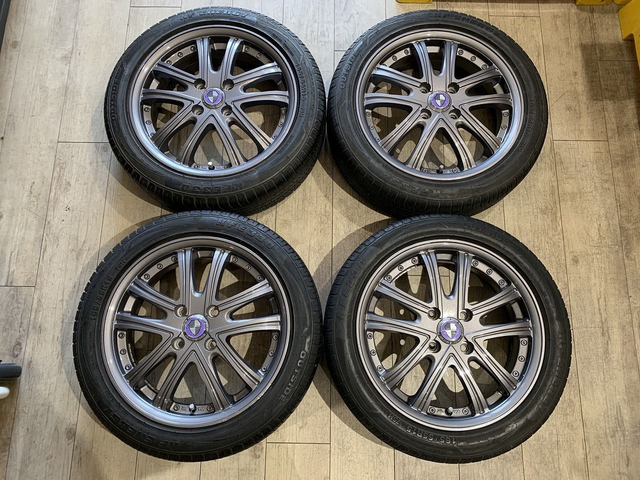 2509006 Warwic 15インチ 5J 45 PCD100 4H KF ENERGY 165|55R15 2020年 4.5mm 6mm 軽自動車 ワゴンR タント N-BOX スペーシア アルトワークス ムーヴ デイズ モコ ウェイク 等