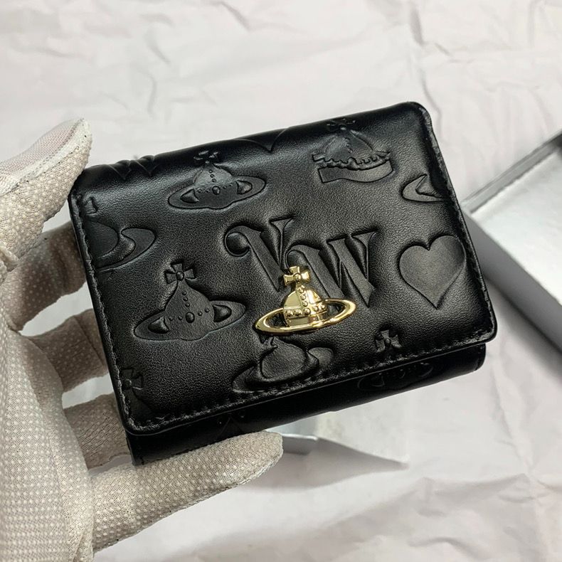 Vivienne Westwood ☆三つ折り財布☆黒· レザー|三つ折り財布 Vivienne Westwood ☆三つ折り財布☆黒· レザー|三つ折り財布