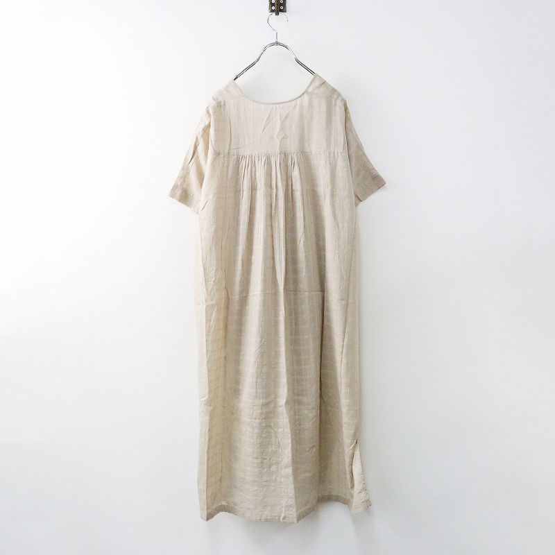 2025 SS エヴァムエヴァ evam eva shadow check gathered poncho シャドーチェックギャザーポンチョ F┃