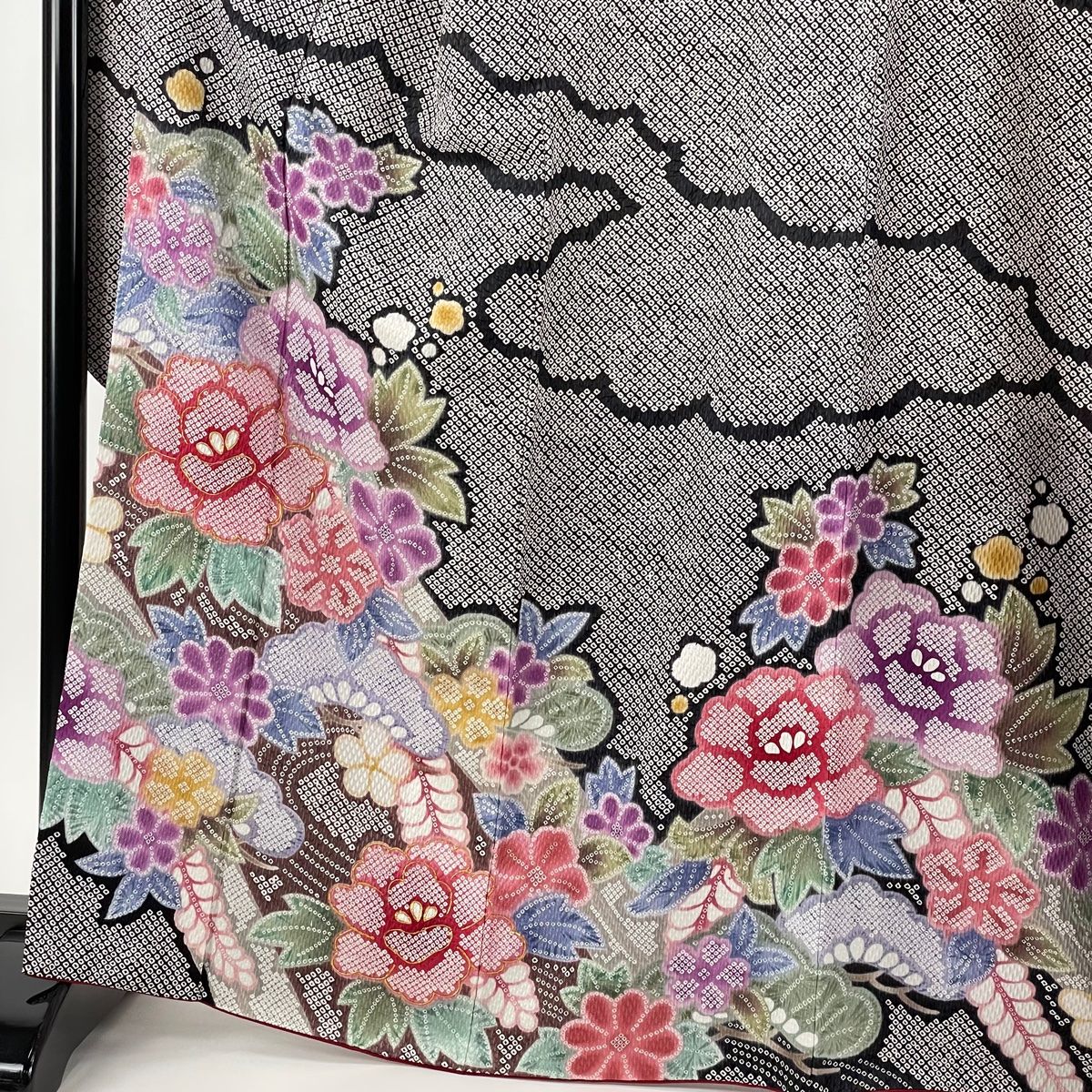 バイセル 着物 名品 付下げ 山吹色 草花 雲文 笠松 芝 絞り 金彩 正絹 袷 167cm Lサイズ ☆☆☆☆ 袋帯 名品 笠松 雲文 金銀糸 箔 金色 お太鼓柄 正絹 中古 - メルカリ