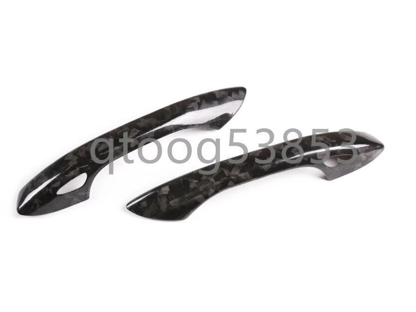 ポルシェ 718 911 2012～2018年式 ドライカーボン製鍛造調 ドアハンドルカバー 2枚セット