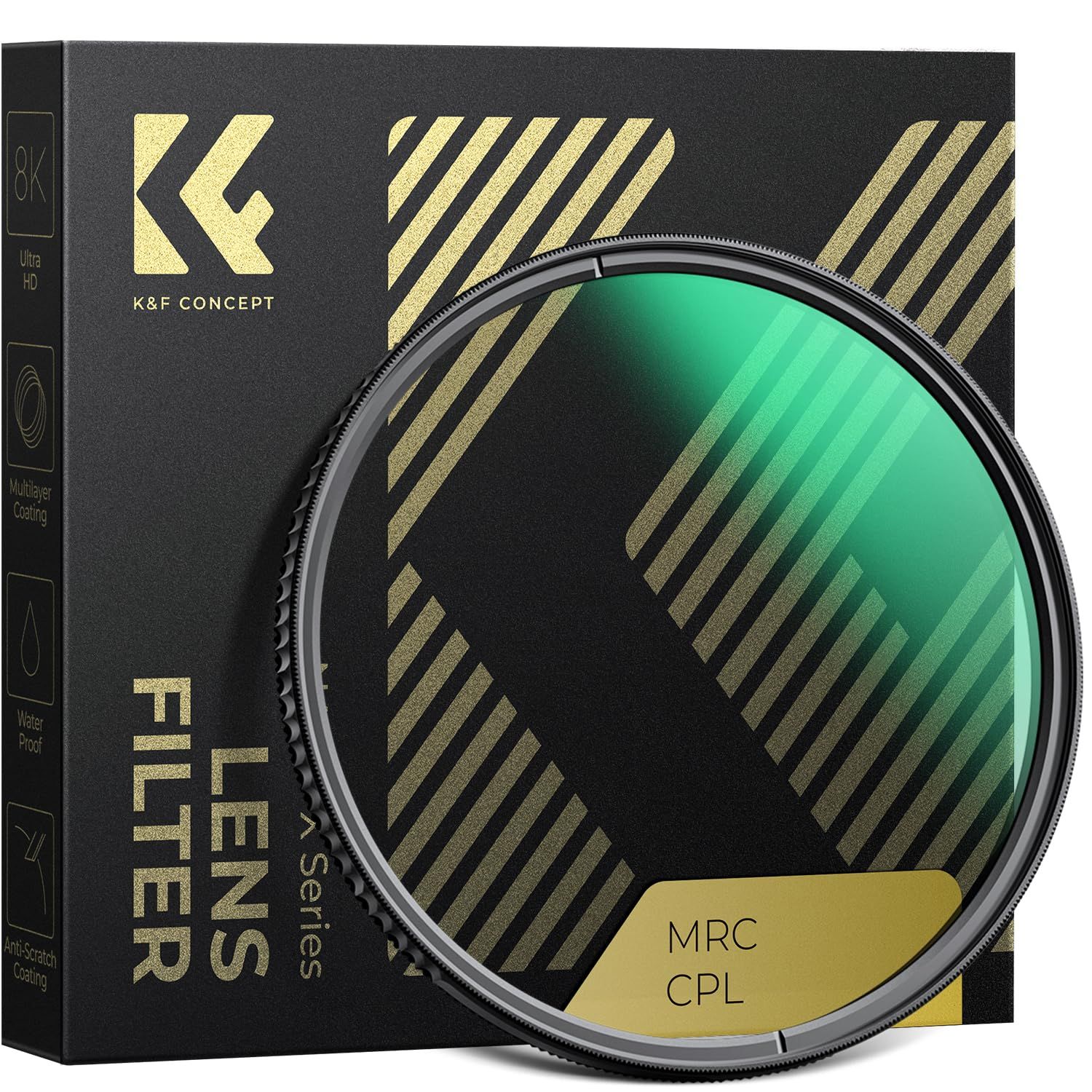 K-F Concept 67mm PLフィルター 日本製AGC光学ガラス HD超解像力 高透過率 低い反射率 28層ナノコーティング サーキュラー コントラスト 反射調整 撥水防塵キズ防止 円偏光フィルター NANO-Xシリーズ メーカー直営店