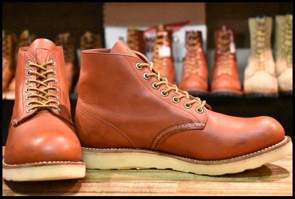 9D 08年 レッドウィング 8166 アイリッシュセッター 赤茶 オロラセット プレーントゥ 編み上げ ブーツ redwing HOPESMORE FI302