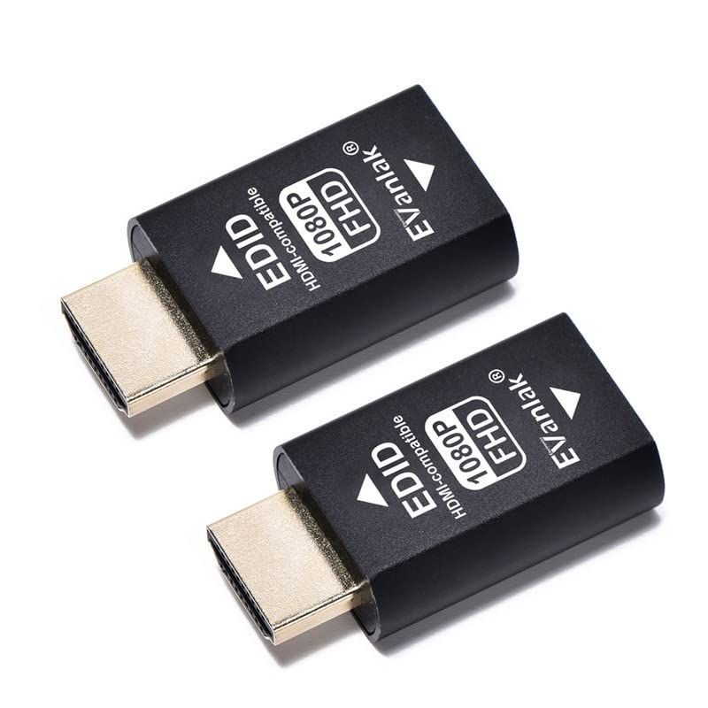 【新着商品】EVanlak(イヴァンラック) 第3世代 HDMI EDIDエミュレーター パススルー エミュレーターアダプター不要 Mac ThunderboltからHDMIスイッチ/エクステンダー/AVレシーバー/ビデオスプリッターに対応 1920X1080