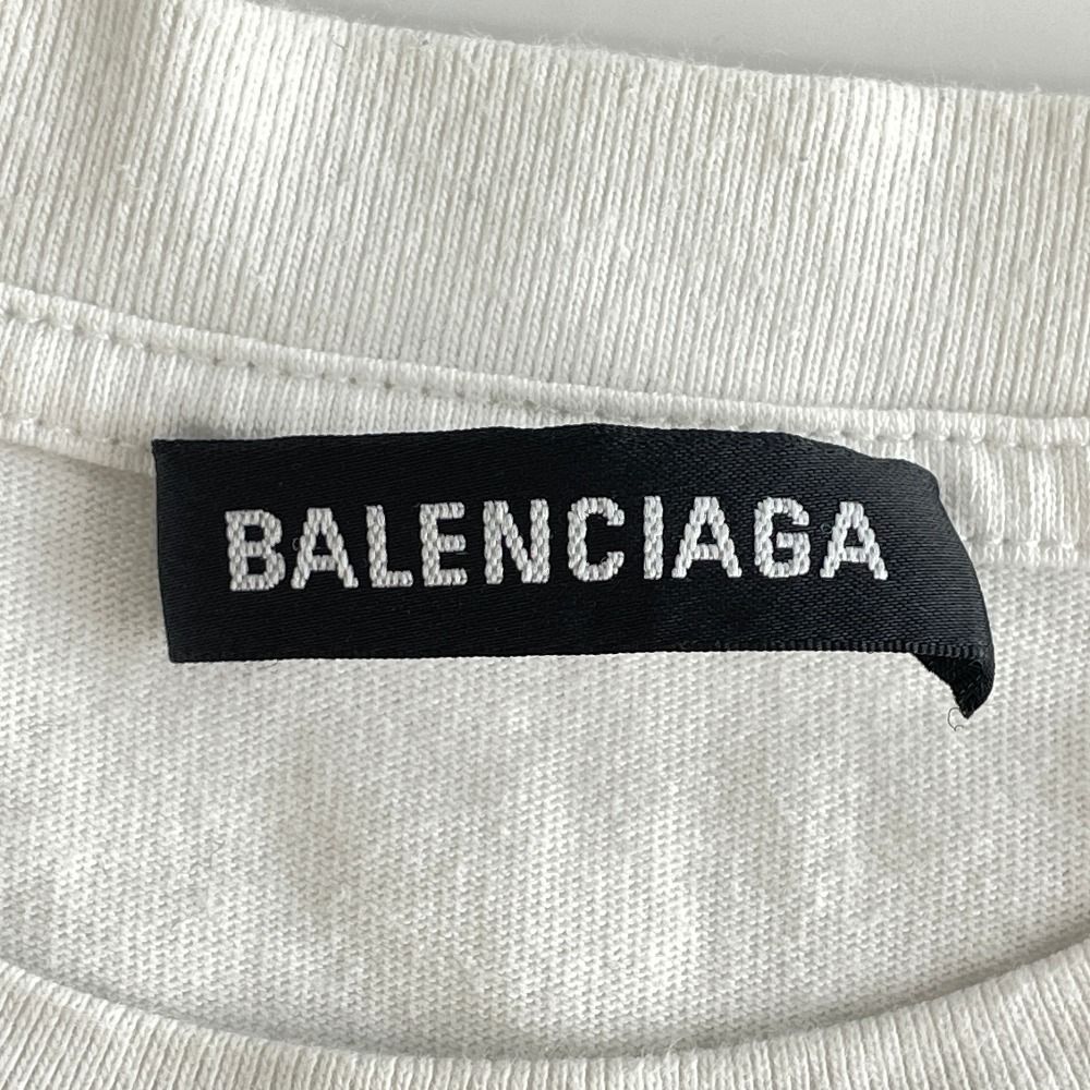 BALENCIAGA バレンシアガ ホワイト 620969 symbolicロゴ 半袖Tシャツ S