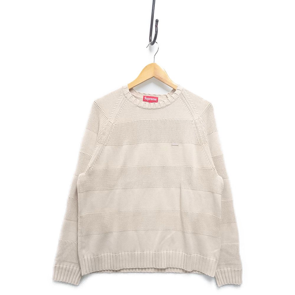 SUPREME シュプリーム 23SS Small Box Stripe Sweater ニット セーター アイボリー M 正規品