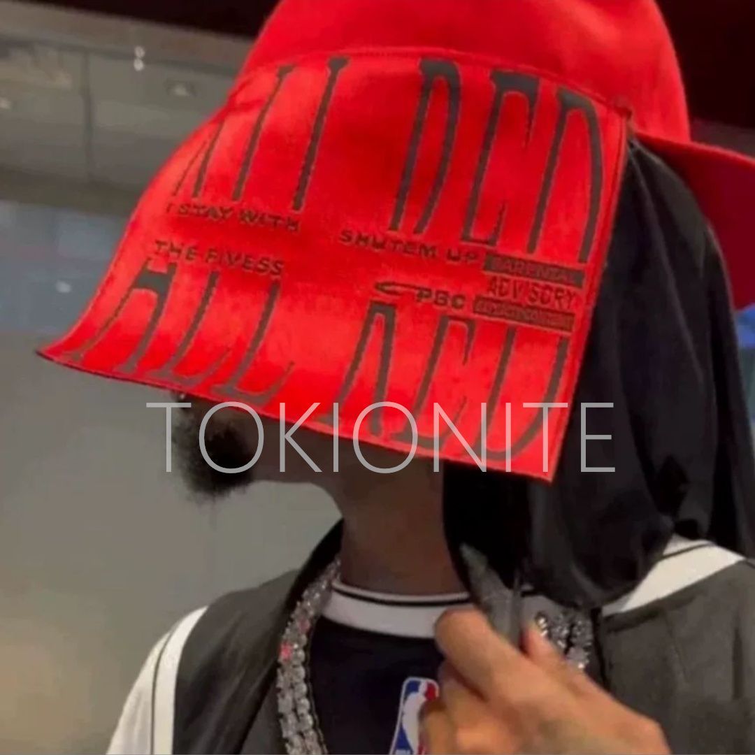 AllRed ファッション Playboi Carti ALL RED OPIUM FITTED HAT