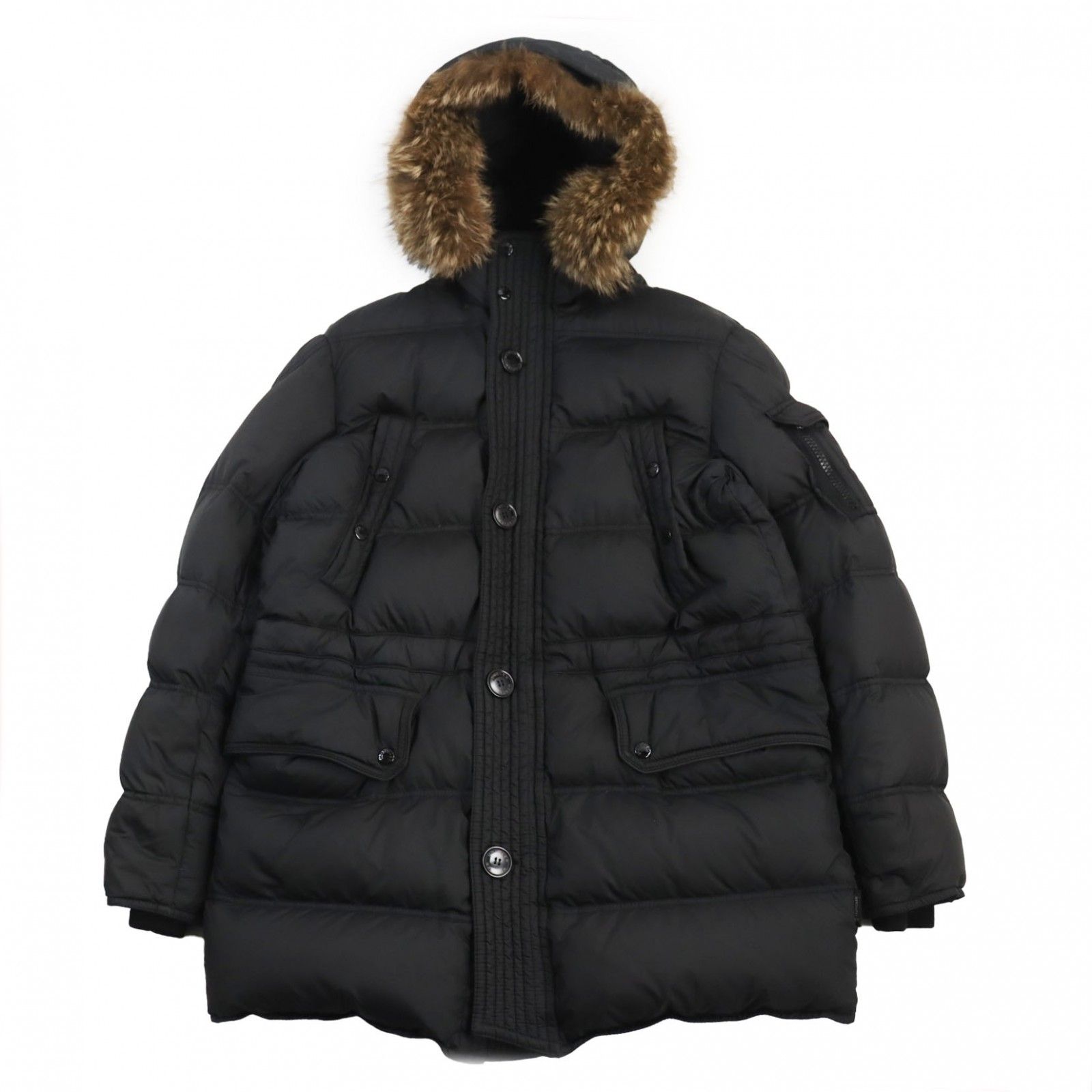 美品○MONCLER モンクレール AFFTON アフトン コヨーテファー付き ダブルジップ フーデッドダウンジャケット ブラック 2 正規品 メンズ  - メルカリ