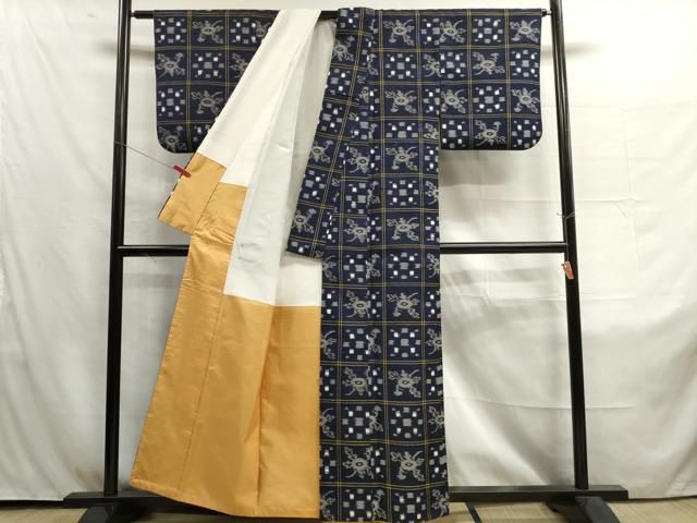 平和屋着物■上質な紬　舞花文　正絹　逸品　DAAS7516xg