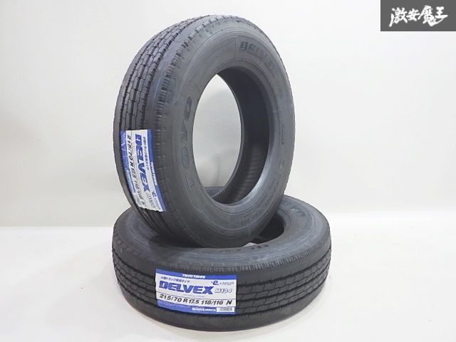 新品/未使用 TOYO トーヨー TIRES DELVEX デルベックス M134 215/70R17.5 118/116 N 2021年製造 タイヤ 2本セット 小型トラック専用