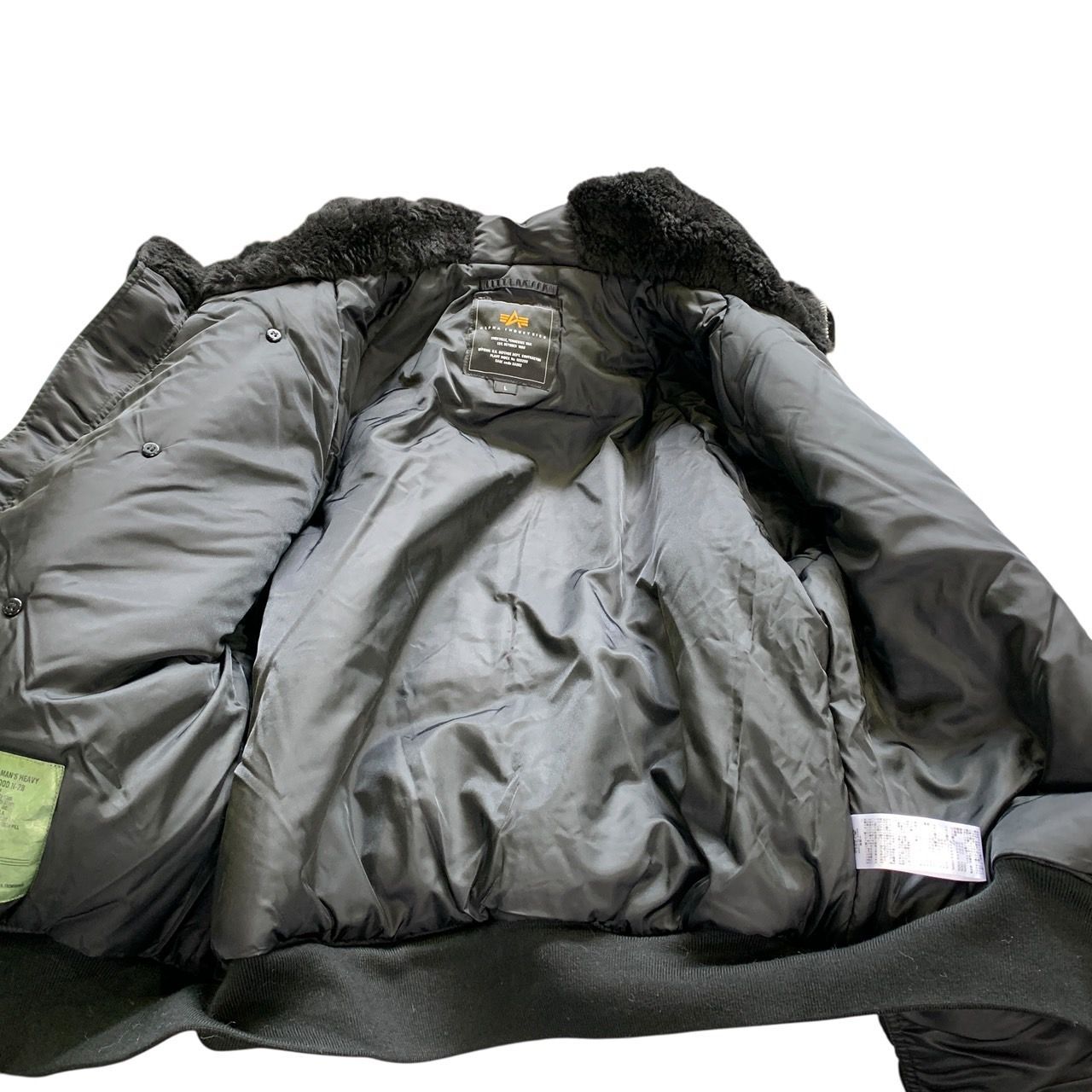 アルファインダストリーズ　フライトジャケット　N-2B　L　LARGE　メンズ Alpha Industries ALPHA INDUSTRIES アルファ インダストリーズ