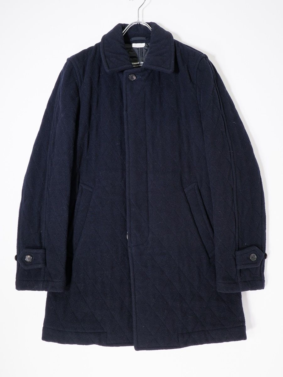 COMME des GARCONS HOMME DEUXコムデギャルソンオムドゥ ウールキルティング中綿ステンカラーコート【S】【MCTA76083】