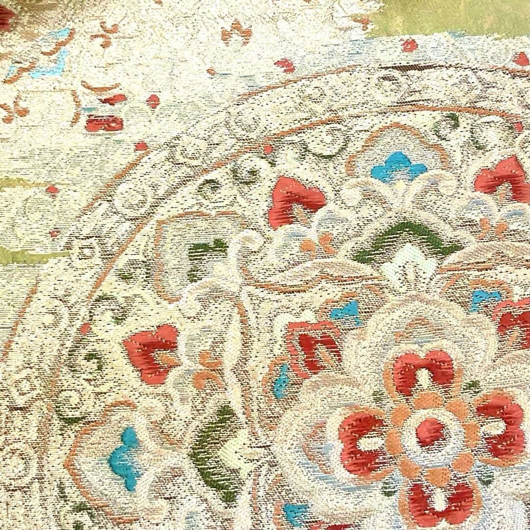 袋帯 美しい華柄模様 金糸 金色 O-3872 - メルカリ 