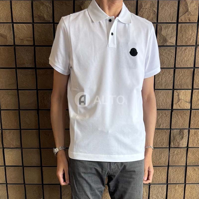 モンクレール ワンポイント ワッペン刺繍ロゴ ポロシャツ XS｜MONCLER