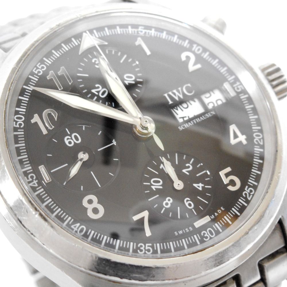 インターナショナルウォッチカンパニー 腕時計 スピットファイアー クロノグラフ 自動巻 黒文字盤 SS ID330531