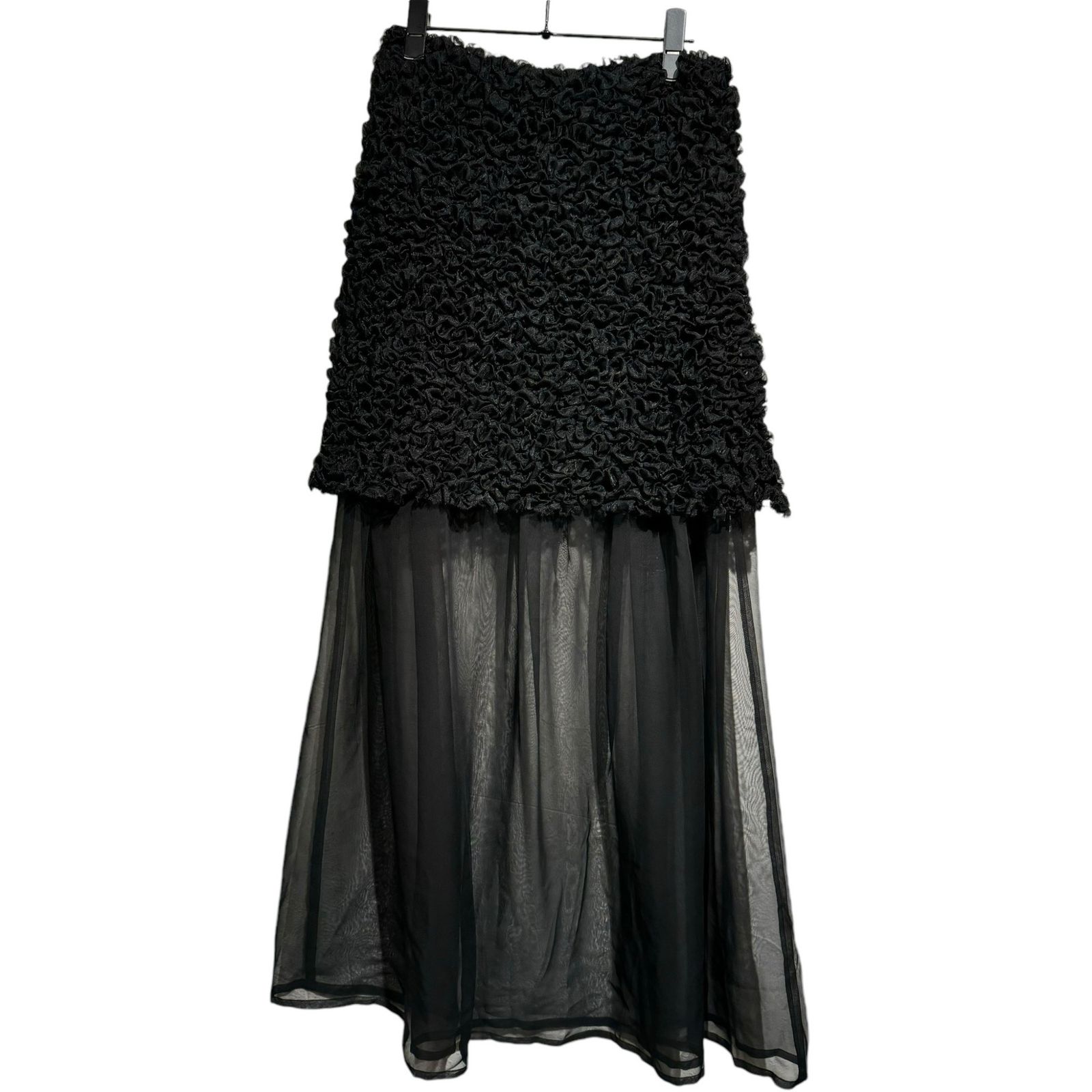 MARGE□Organdy&chiffonshirring maxiskirt