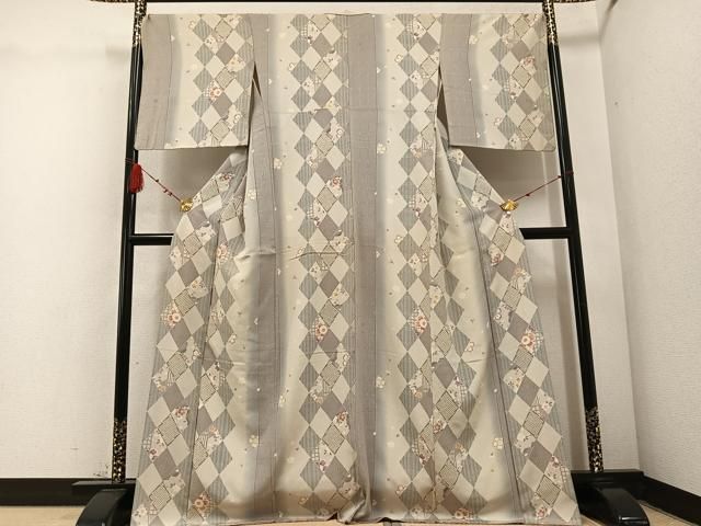 平和屋着物●上質な小紋 桜間道 正絹 AABC6841ph