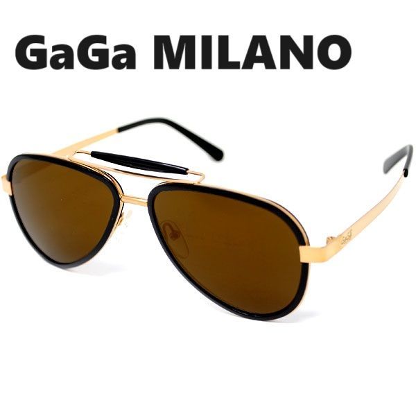 GaGa MILANO ガガミラノ LU54ACBKGO0-BLACK-FL サングラス ユニセックス