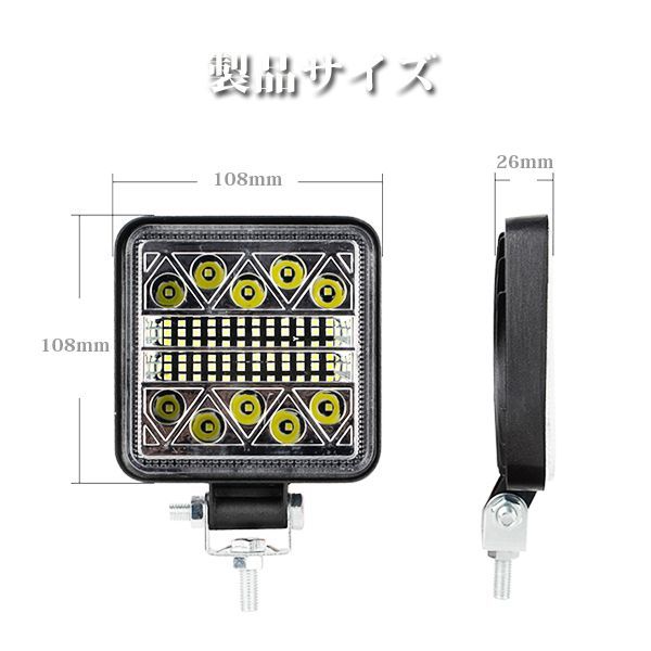 送料無料○ 4インチ ワークライト LED 102W 作業灯 投光器ボート 工事現場 建設機械 ホード トラック ジムニー ランクル ホワイト 12V/24V  4個 - メルカリ