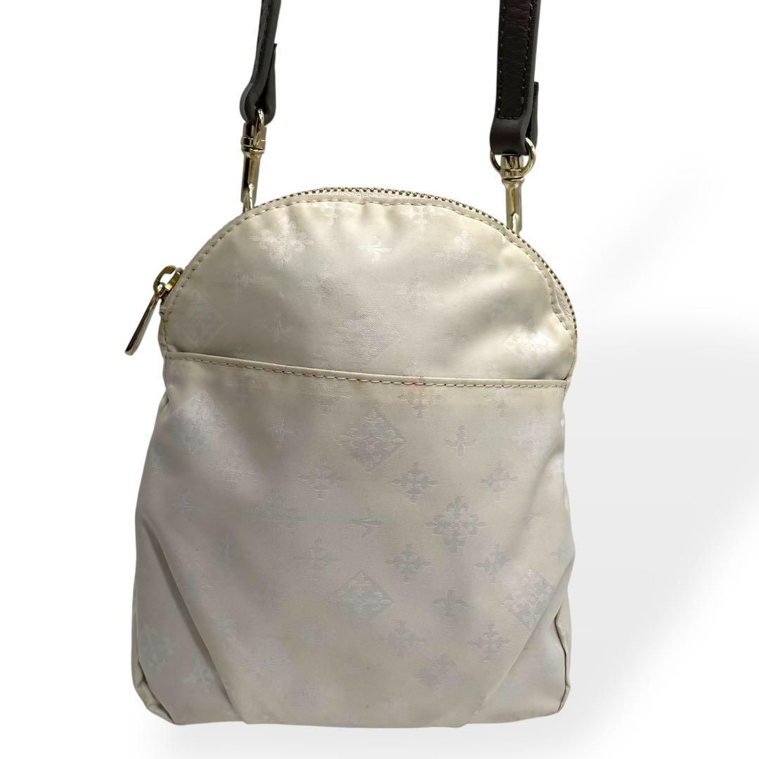 russet　ラシット　 ショルダーバッグ 　ナイロン　総柄　美品　現行 russet】ラシット ショルダーバッグ ナイロン×レザー 斜め掛け