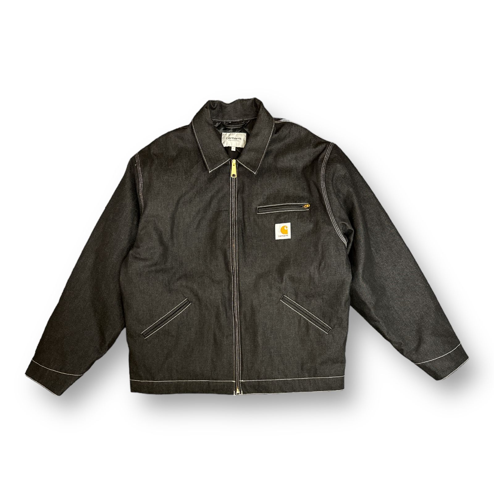 Carhartt wipデトロイトジャケットLブラックデニム