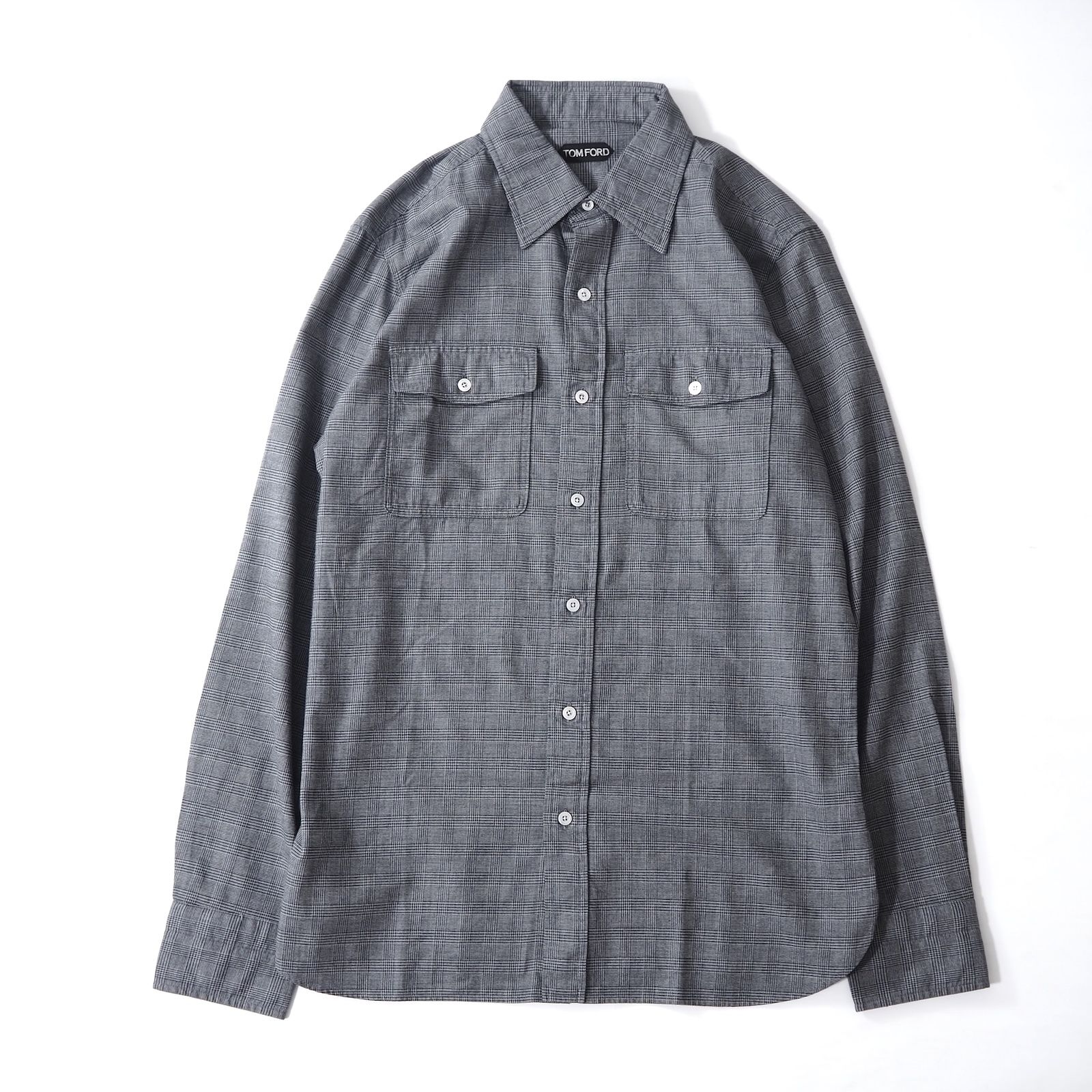 美品 トムフォード TOM FORD コットン 現行 長袖 シャツ 40