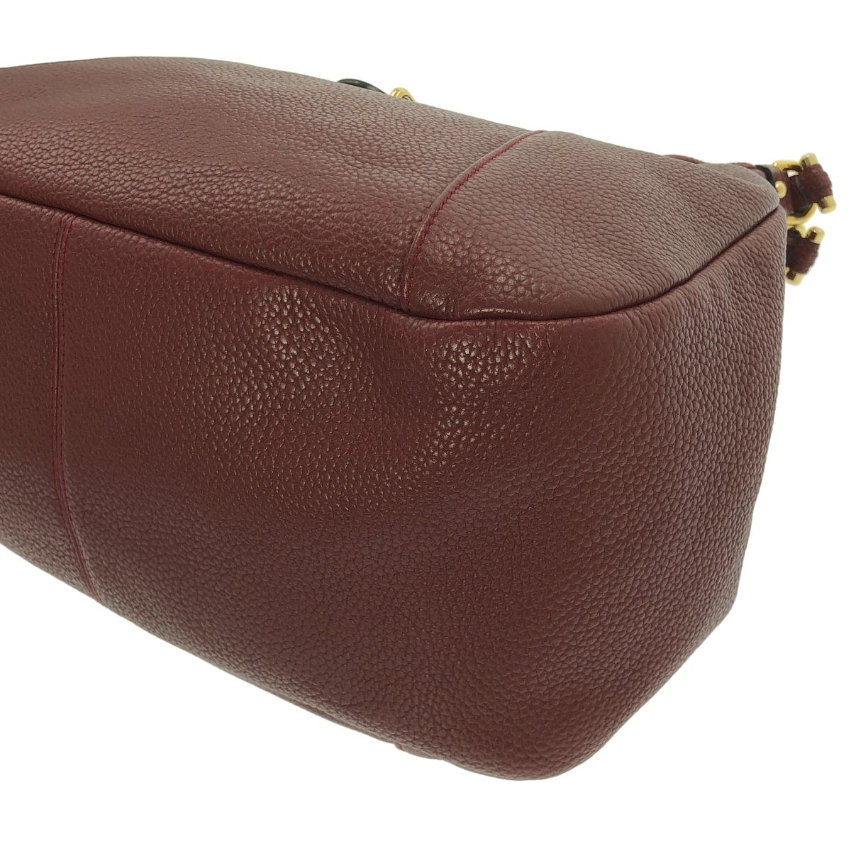 LOEWE ロエベ カリエ ホーボー パドロック レザー ハンドバッグ ボルドー ゴールド レディース NEXPOTALLINN_EU