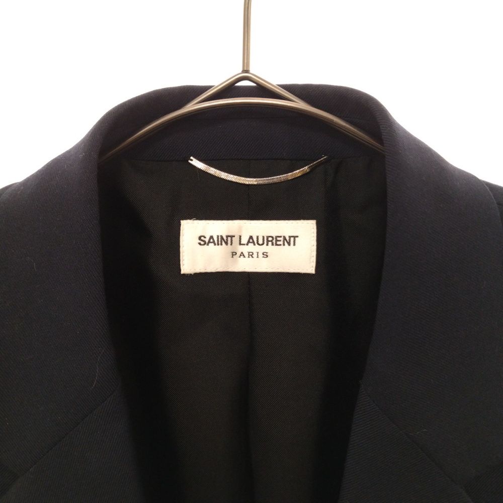 SAINT LAURENT PARIS (サンローランパリ) LONG SINGLE-BREASTED JACKET IN GABARDINE  ロングシングル テーラードジャケット ブラック 502356 - メルカリ