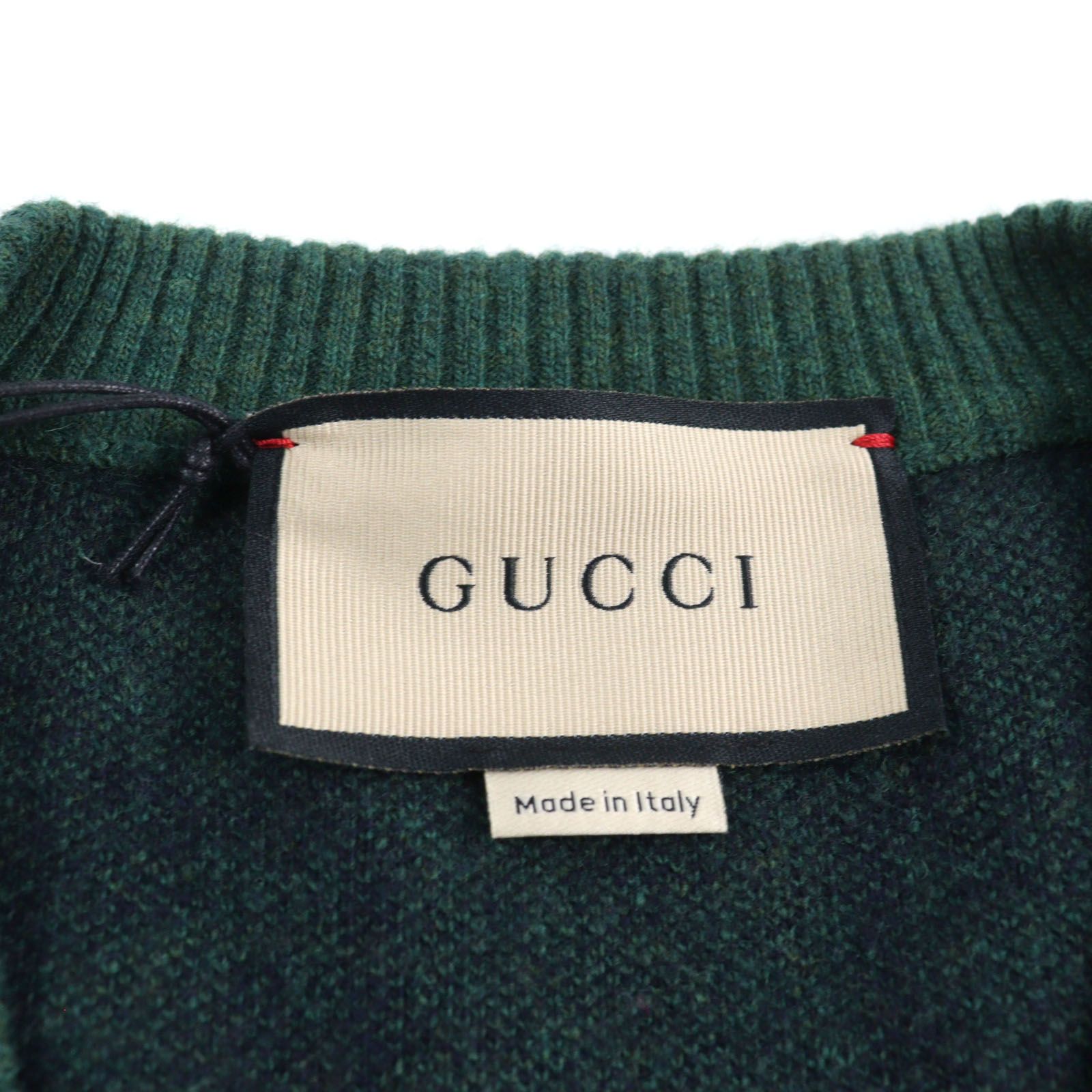 未使用品○GUCCI グッチ 22SS 678942 ウール100% GGジャガード Vネック