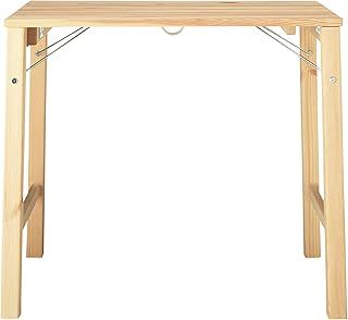 無印 パイン材テーブル 折りたたみ式 幅80×奥行50×高さ70cm 18499441