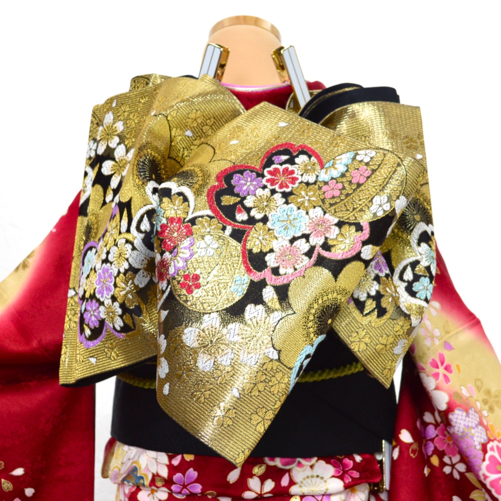 振袖　フルセット　成人式　着物　金彩加工　豪華　シック　I1 着物 振袖フルセット 振袖 金彩 駒刺繍 成人式 卒業式 - メルカリ