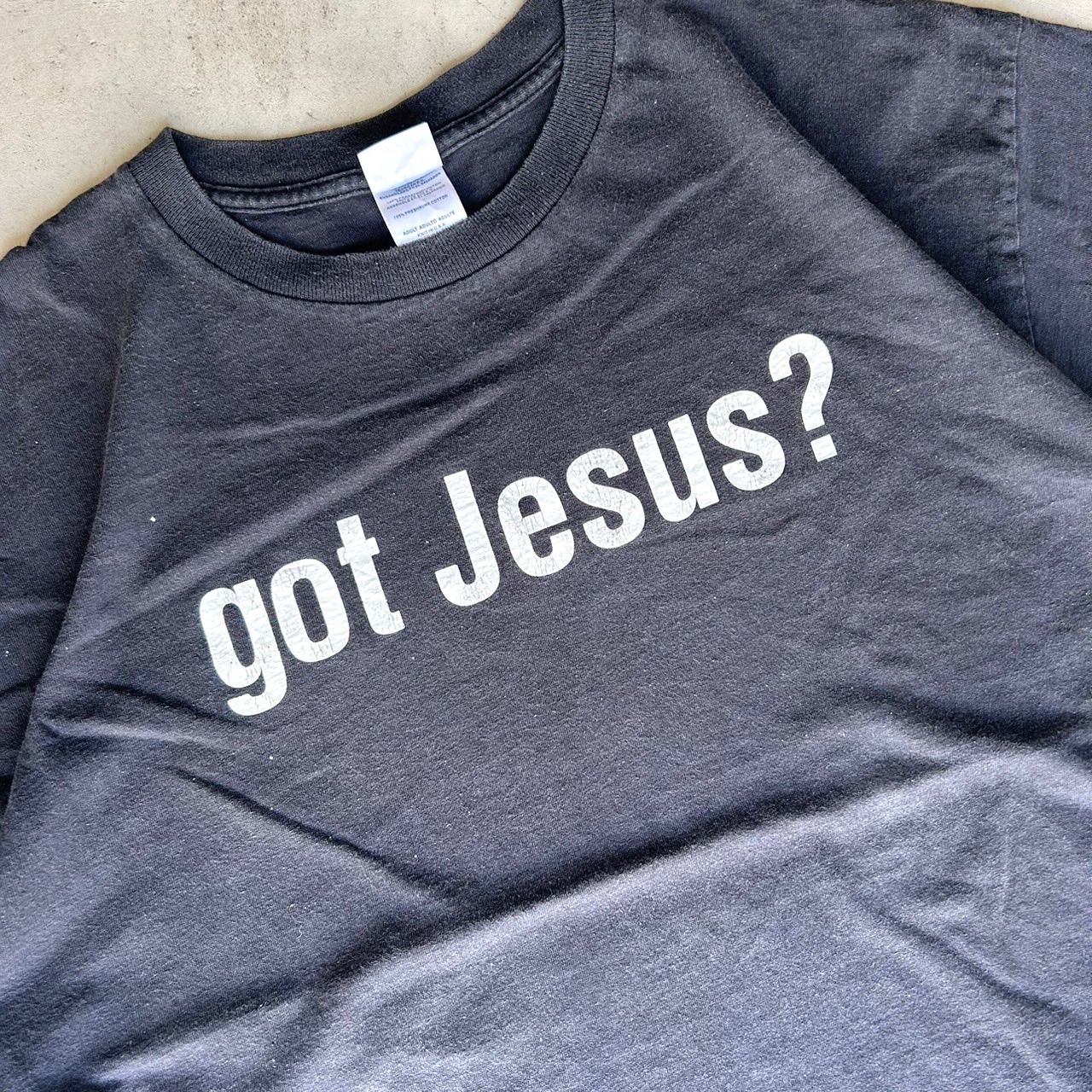 got Jesus? ジーザス Tシャツ フェード 古着 vintage USED DELTA 