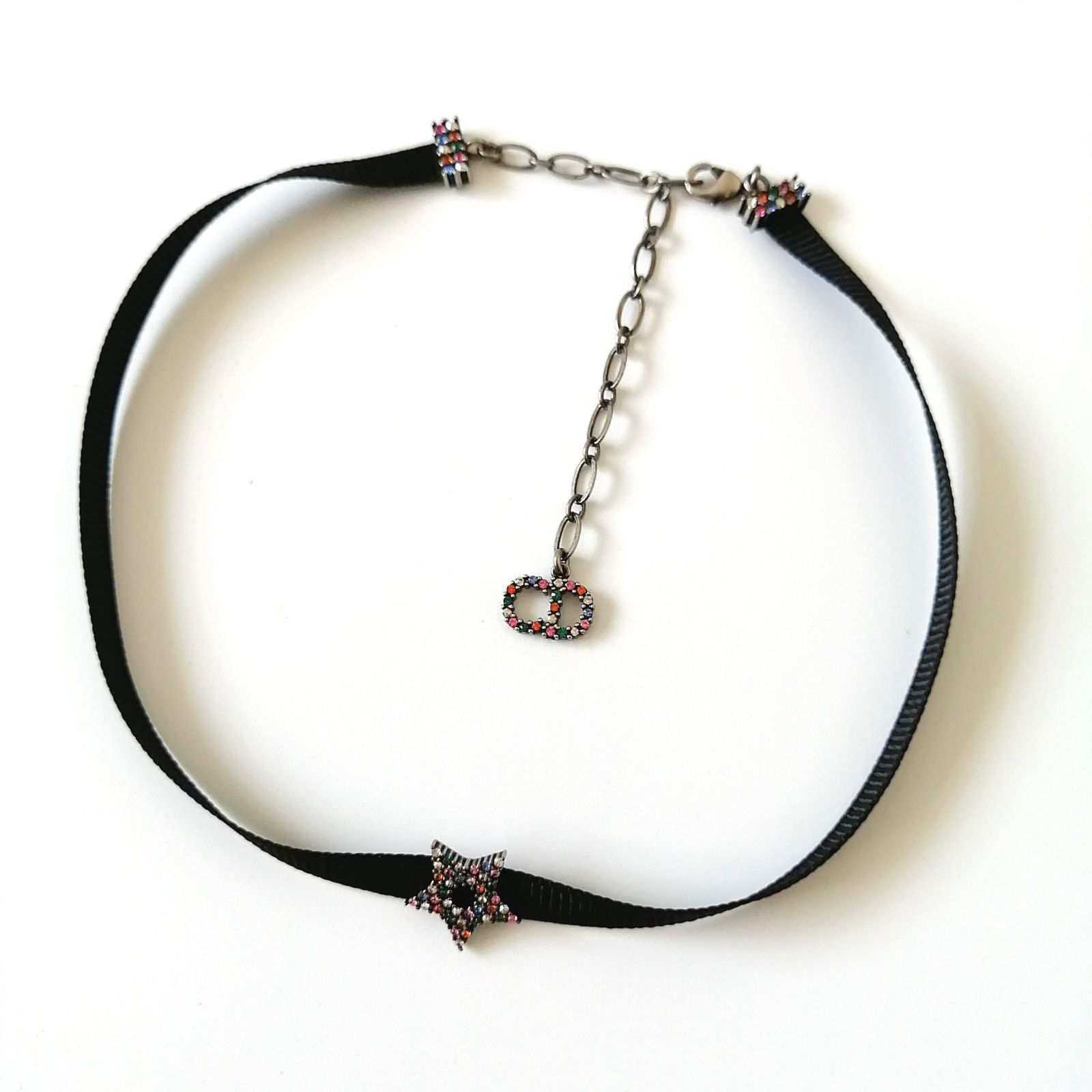 クリスチャン ディオール チョーカー ネックレス 星 スター ラインストーン ビジュー 144