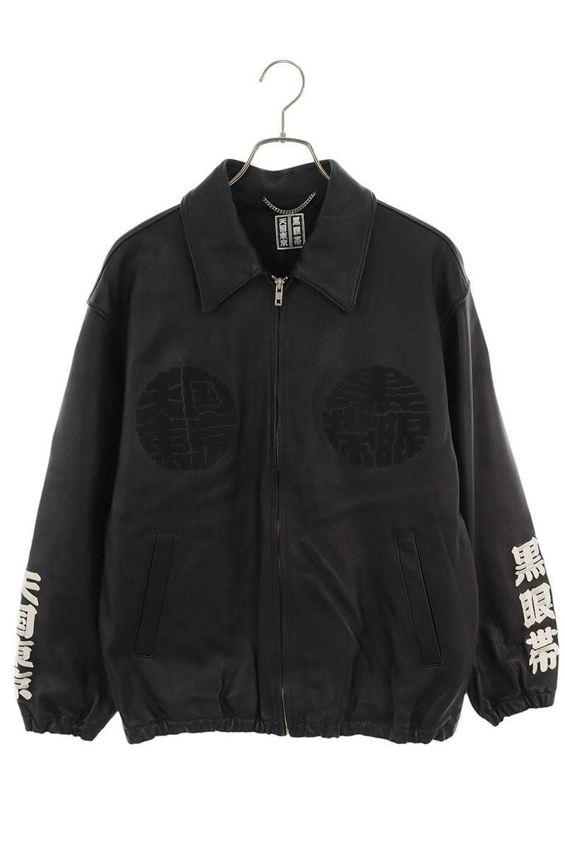 ワコマリア ×ブラックアイパッチ BlackEyePatch LEATHER 50'S JACKET 天国東京刺繍ジップアップレザージャケット メンズ  M - メルカリ