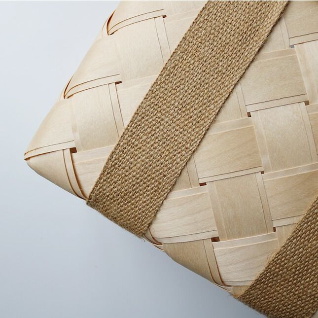 CINQ サンク 白樺のかごバッグ（M）| 高品質 シラカバ かごバッグ