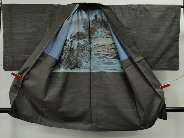 平和屋着物○男性 本場大島紬 アンサンブル 100亀甲 総詰め キング