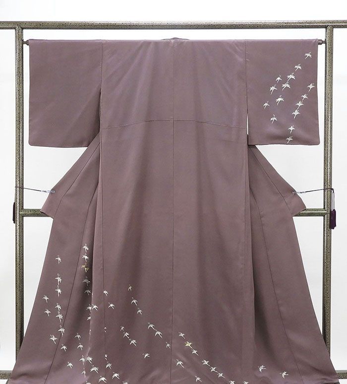 ❁tomihisa❁新品 薔薇 やす田作 落款 着物 正絹 仕付け糸付”薔薇を