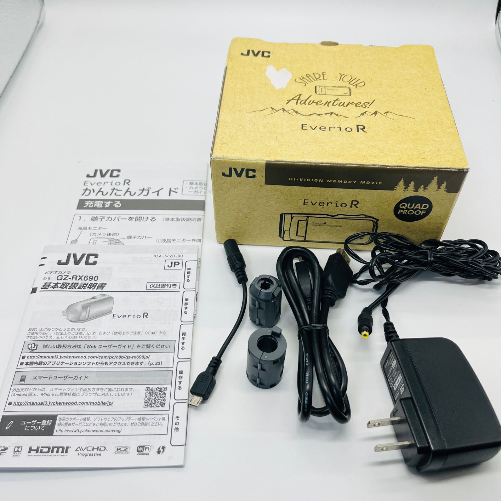 JVC ビデオカメラ デジタルビデオカメラ ケンウッド オレンジ GZ RX 690 D エブリオ