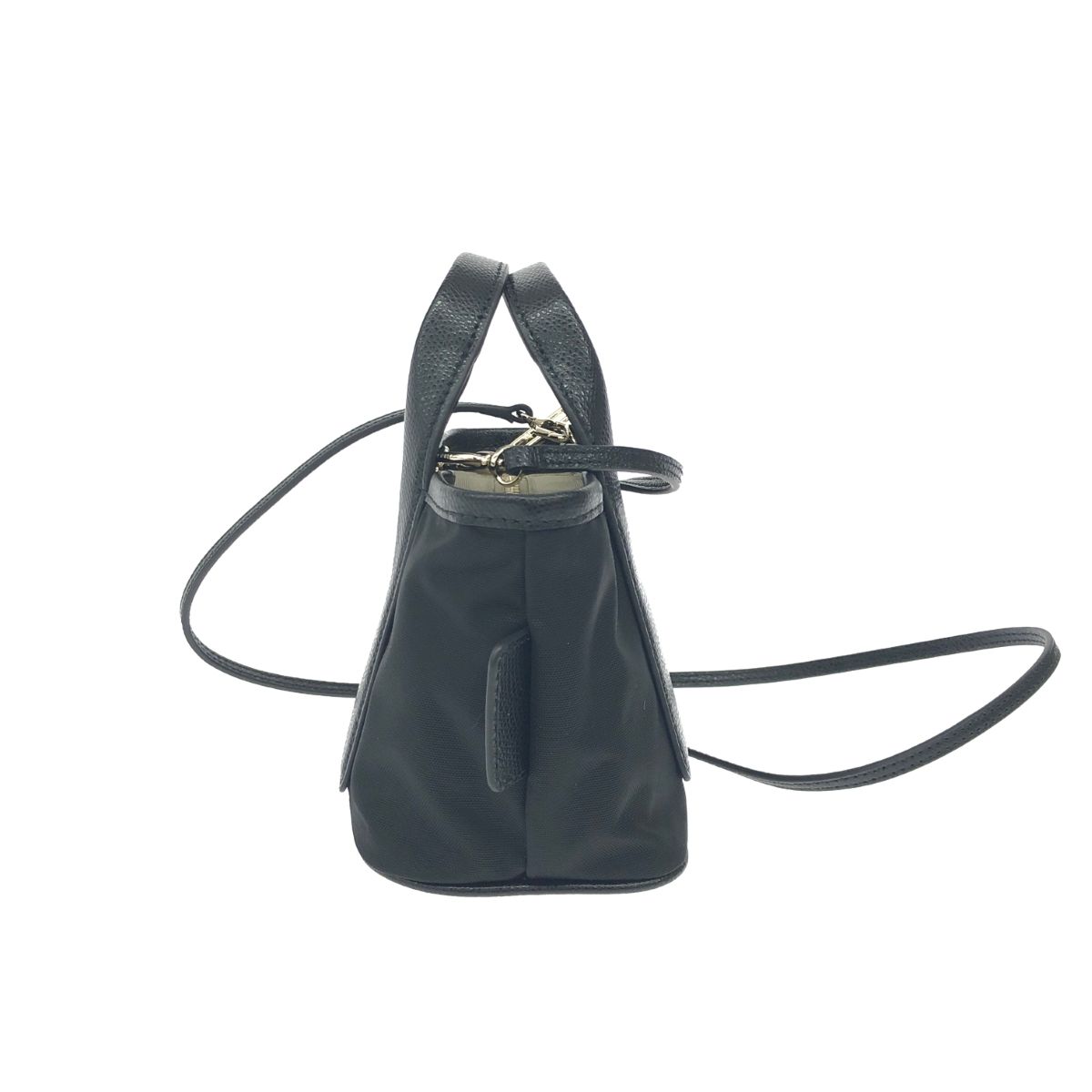 FURLA フルラ ミニ2WAYバッグ/PIUMA  レザー×ナイロン WE00619   ブラック レディース / 240001158666 FURLA フルラ ミニ2WAYバッグ/PIUMA レザー×ナイロン WE00619 ブラック