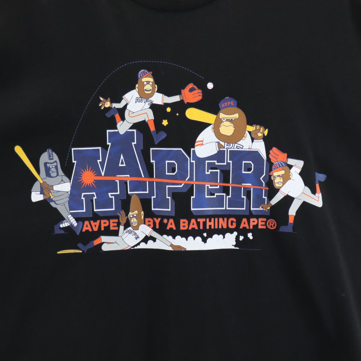 A BATHING APE アベイシングエイプ ベースボール プリント 半袖 T 