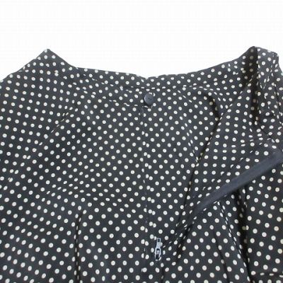 インゲボルグ INGEBORG ドット柄 ロングスカート フレア 水玉 黒